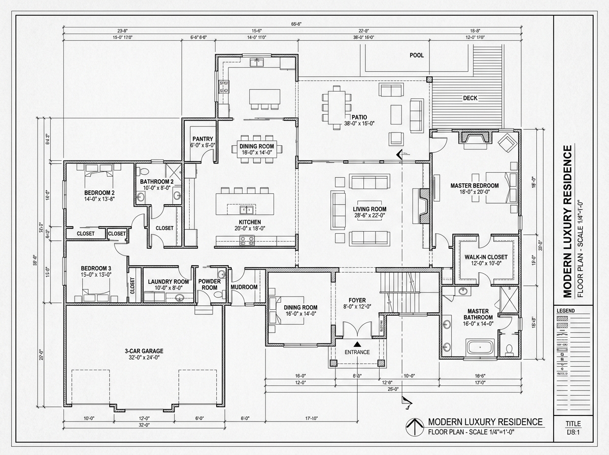 Architectural Floorplan Blueprint